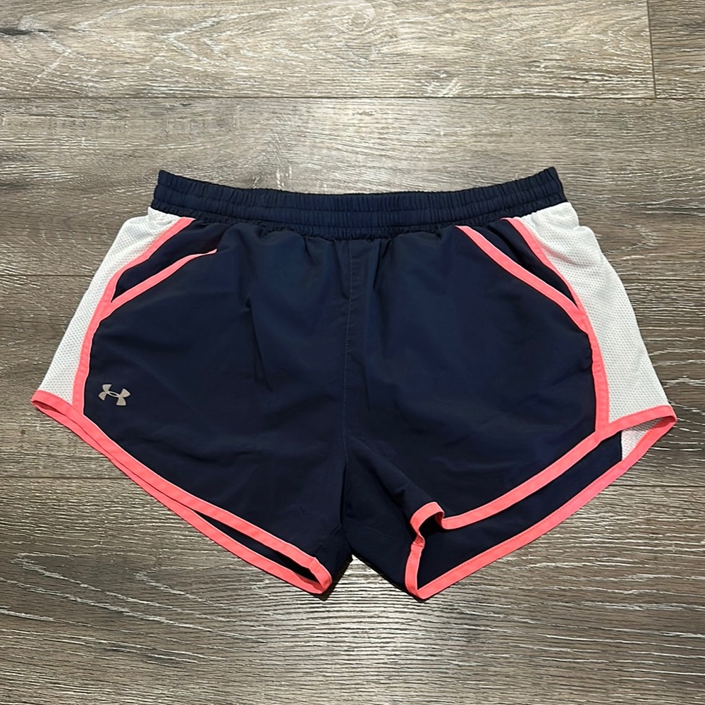 Under Armour Women's Athletic Shorts in Navy and Pink